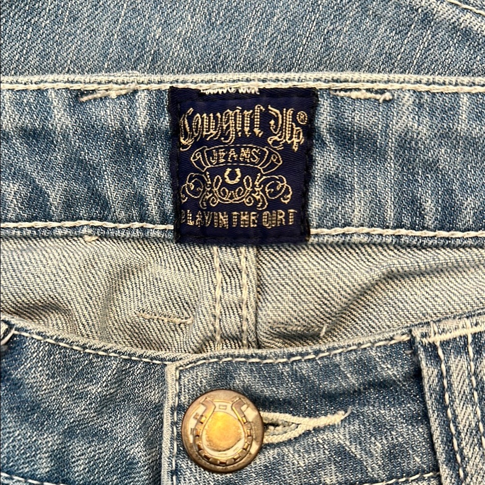 Cowgirl Up Jeans - Blue Denim